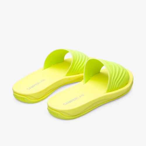 Discount Camper Match Mens Slides US-90974 Neon Yellow